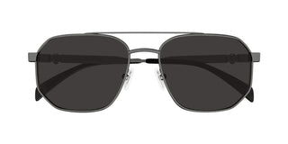 Alexander McQueen AM0458S men Ruthenium Pilot Sunglasses