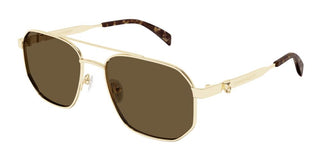 Alexander McQueen AM0458S men Gold Pilot Sunglasses