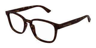 Alexander McQueen AM0462O men Havana Squared Eyeglasses