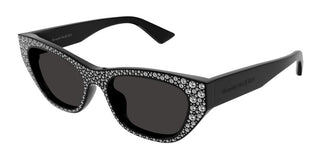 Alexander McQueen AM0465S women Black Cat Eye Sunglasses