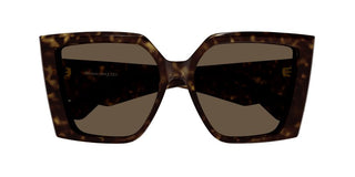 Alexander McQueen AM0467S women Havana Butterfly Sunglasses