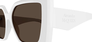 Alexander McQueen AM0467S women White Butterfly Sunglasses