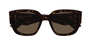 Alexander McQueen AM0468S women Havana Squared Sunglasses