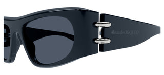 Alexander Mcqueen Am0471s Unisex Blue Squared Sunglasses