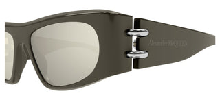 Alexander McQueen AM0471S unisex Brown Squared Sunglasses