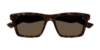 Alexander Mcqueen Am0472s Men Havana Squared Sunglasses