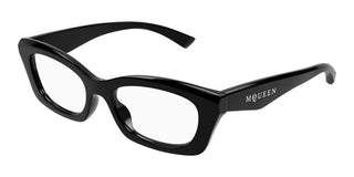 Alexander McQueen AM0474O women Black Rectangle Eyeglasses