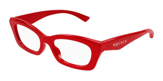 Alexander McQueen AM0474O women Red Rectangle Eyeglasses