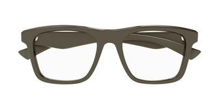 Alexander McQueen AM0475O unisex Brown Squared Eyeglasses