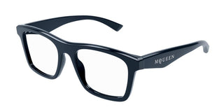 Alexander McQueen AM0475O unisex Blue Squared Eyeglasses