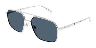 Alexander McQueen AM0477S men Silver Pilot Sunglasses