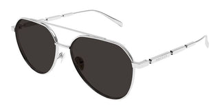 Alexander Mcqueen Am0478s Men Silver Pilot Sunglasses