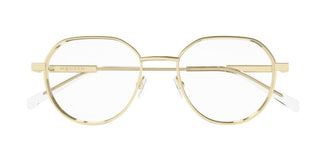 Alexander McQueen AM0479O unisex Gold Round Eyeglasses