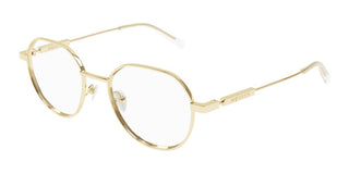 Alexander McQueen AM0479O unisex Gold Round Eyeglasses