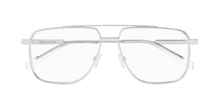 Alexander McQueen AM0480O unisex Silver Squared Eyeglasses