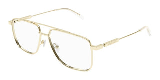 Alexander McQueen AM0480O unisex Gold Squared Eyeglasses