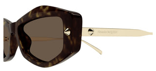 Alexander Mcqueen Am0482s Women Havana Squared Sunglasses