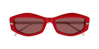 Alexander Mcqueen Am0482s Women Red Squared Sunglasses