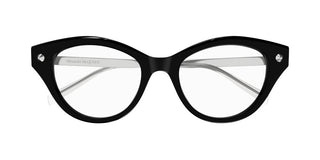 Alexander McQueen AM0485O women Black Squared Eyeglasses