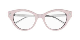 Alexander McQueen AM0485O women Pink Squared Eyeglasses