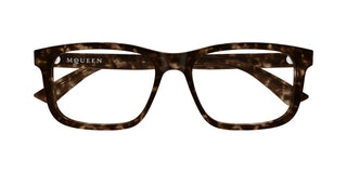 Alexander McQueen AM0486O men Brown Squared Eyeglasses