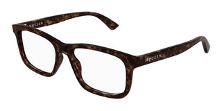 Alexander McQueen AM0486O men Brown Squared Eyeglasses