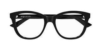 Alexander McQueen AM0487O women Black Squared Eyeglasses