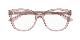 Alexander McQueen AM0487O women Transparent Squared Eyeglasses