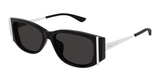 Alexander McQueen AM0494SA women Black Round Sunglasses