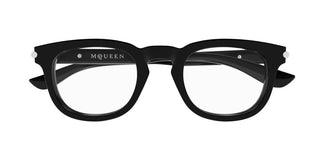 Alexander McQueen AM0498O men Black Round Eyeglasses