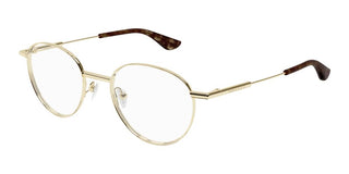 Alexander McQueen AM0502O unisex Gold Round Eyeglasses