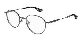 Alexander McQueen AM0502O unisex Ruthenium Round Eyeglasses