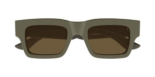 Alexander McQueen AM0508S men Brown Rectangle Sunglasses