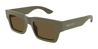 Alexander McQueen AM0508S men Brown Rectangle Sunglasses