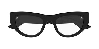 Alexander McQueen AM0512O women Black Cat Eye Eyeglasses