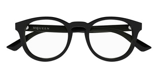 Alexander McQueen AM0514O unisex Black Round Eyeglasses