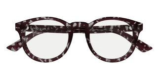 Alexander McQueen AM0514O unisex Havana Round Eyeglasses