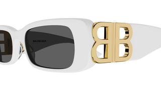 Balenciaga BB0096S women White Geometric Sunglasses