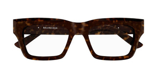 Balenciaga BB0240O unisex Havana Geometric Eyeglasses