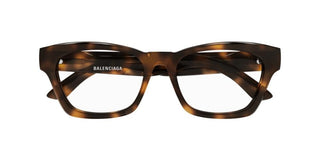 Balenciaga BB0242O unisex Havana Geometric Eyeglasses