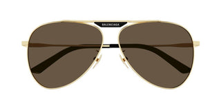 Balenciaga BB0244S unisex Gold Pilot Sunglasses