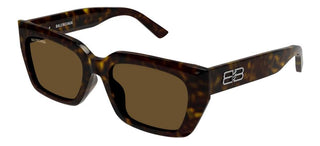 Balenciaga BB0272SA unisex Havana Squared Sunglasses