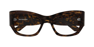 Balenciaga BB0333O women Havana Squared Eyeglasses