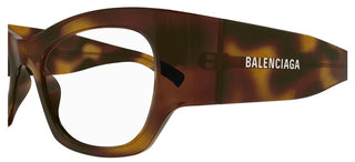 Balenciaga BB0333O women Havana Squared Eyeglasses