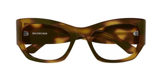 Balenciaga BB0333O women Havana Squared Eyeglasses