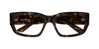 Balenciaga BB0334O men Havana Rectangle Eyeglasses