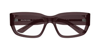 Balenciaga BB0334O men Violet Rectangle Eyeglasses