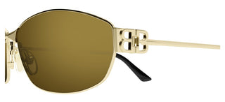 Balenciaga BB0336S unisex Gold Oval Sunglasses