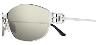 Balenciaga Bb0336s Unisex Silver Oval Sunglasses