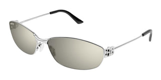 Balenciaga Bb0336s Unisex Silver Oval Sunglasses